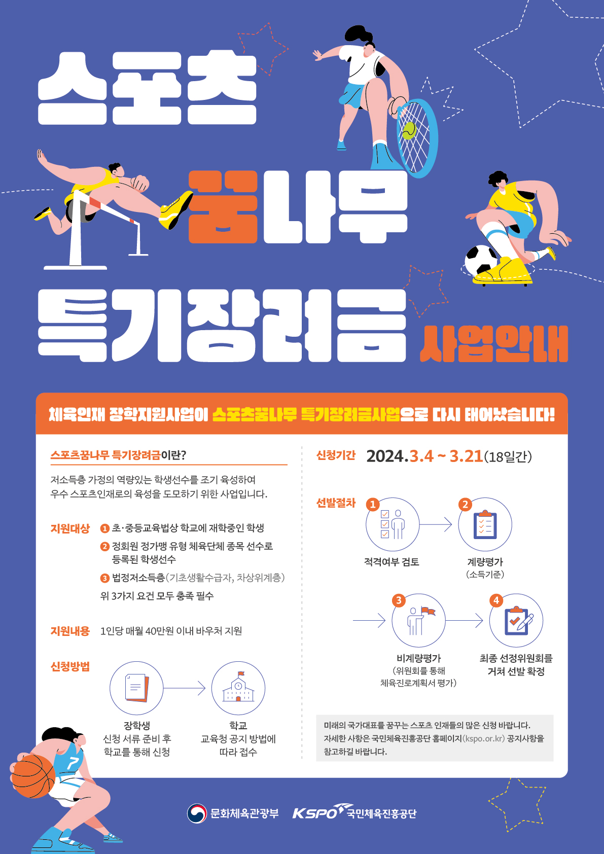 국민체육진흥공단 스포츠꿈나무 특기장려금 사업