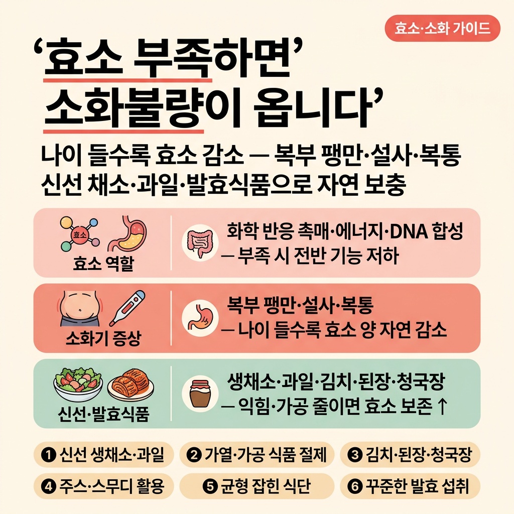 효소 부족하면 소화불량? 나이 들수록 더 중요해요