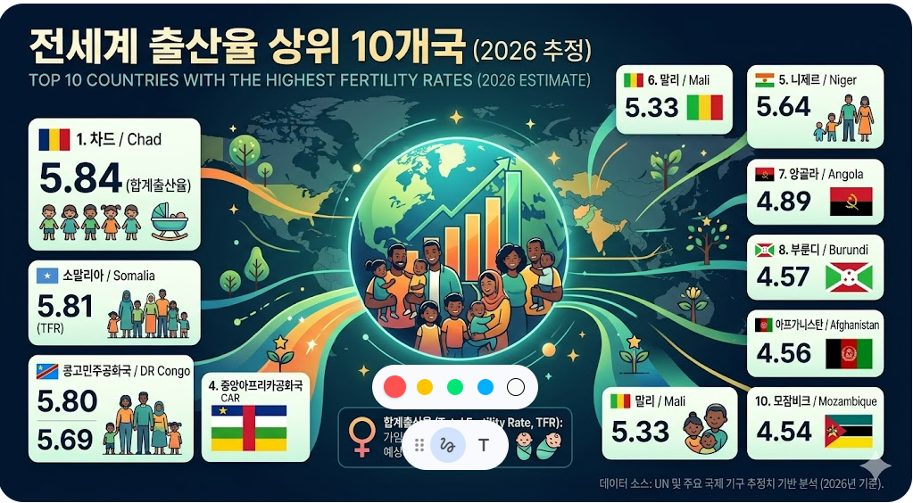 2026년 세계 출산율 상위 국가 TOP 10, 인구 지정학적 의미