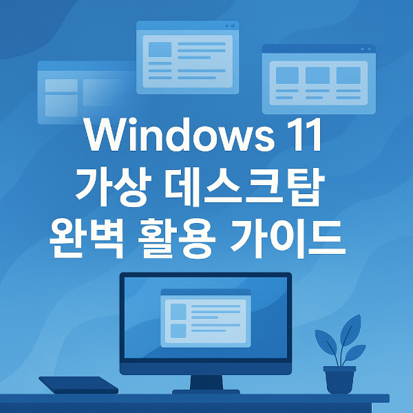 윈도우11 가상 데스크탑 썸네일 이미지입니다.