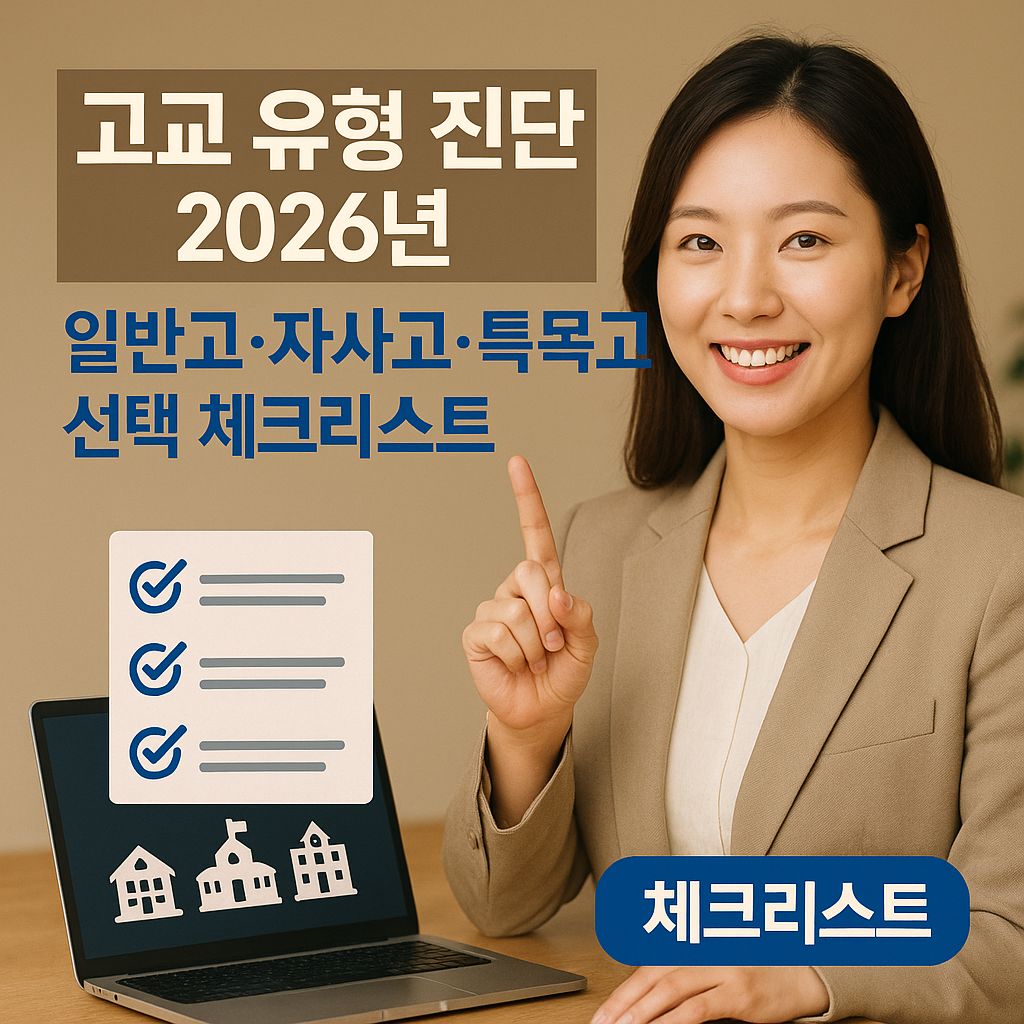 고교 유형 진단 2026년 ｜ 일반고·자사고·특목고 선택 체크리스트