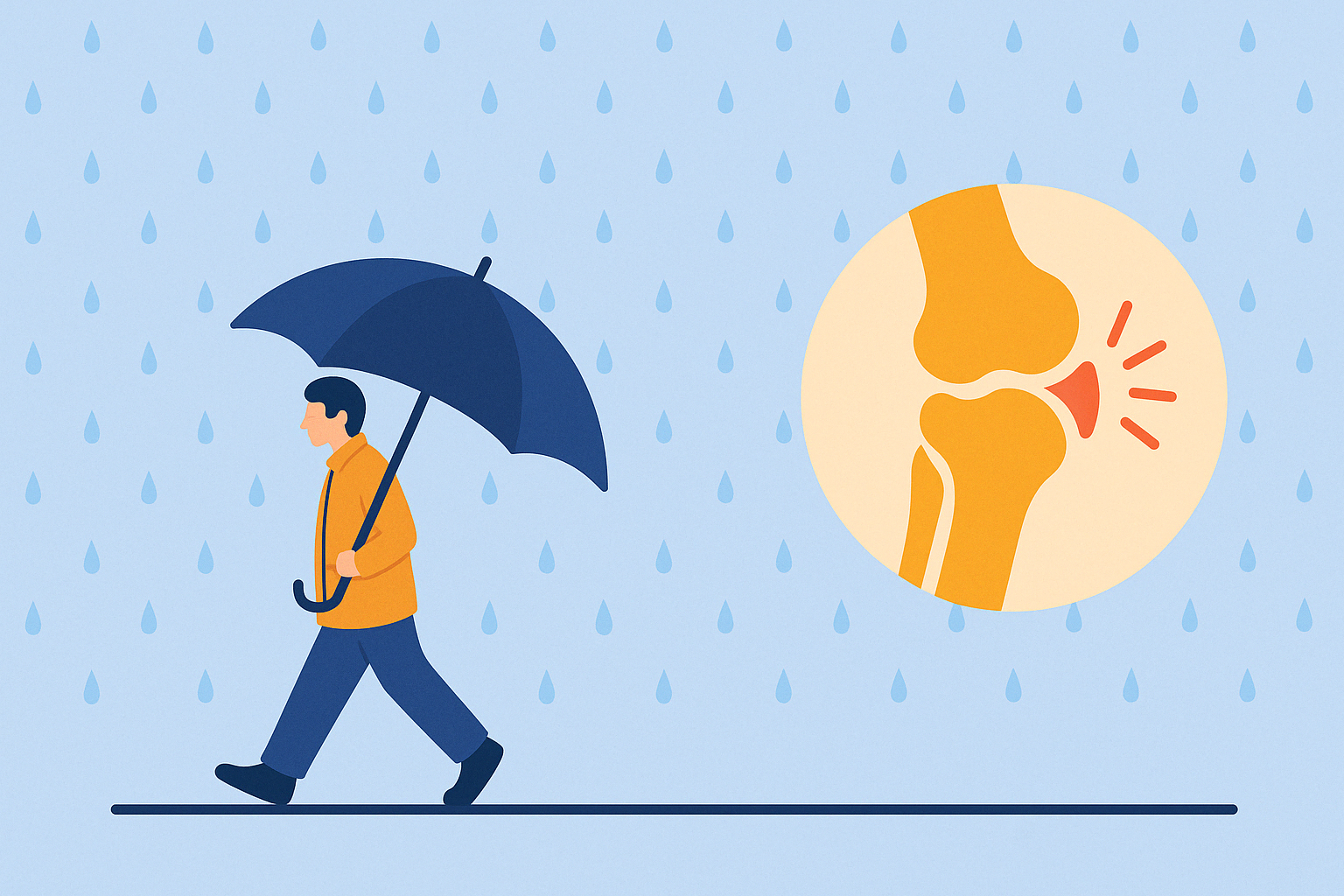 비오는날 관절이 아픈 이유 이미지