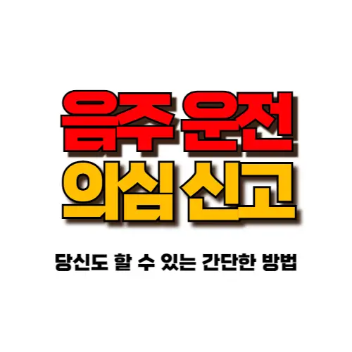 음주운전 의심 신고 썸네일