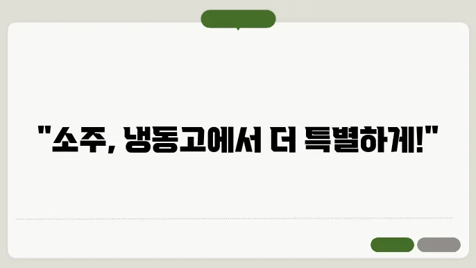 소주와 어울리는 안주