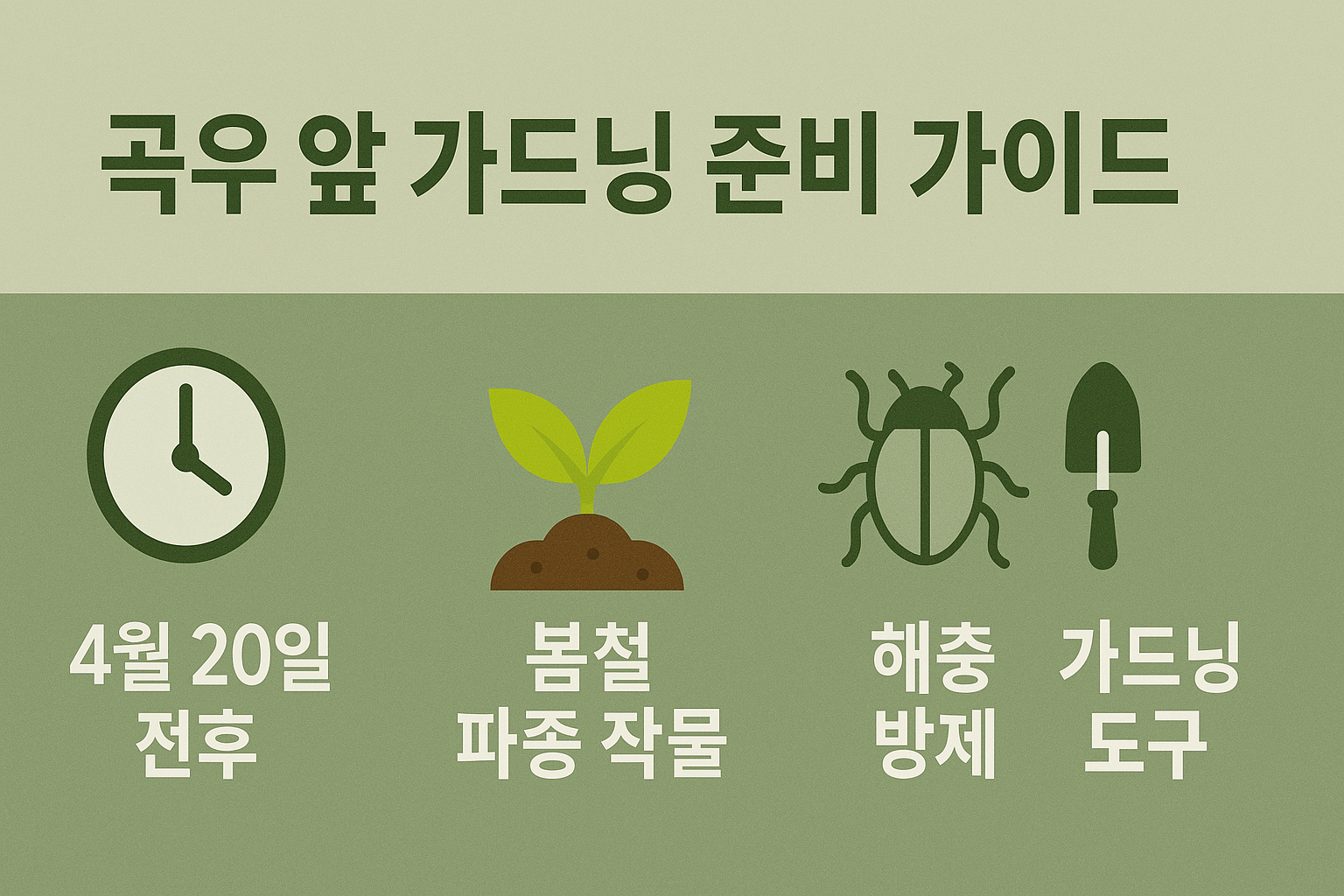 곡우앞 가드닝 준비 가이드:초보도 성공하는 2025년 봄 정원 만들기