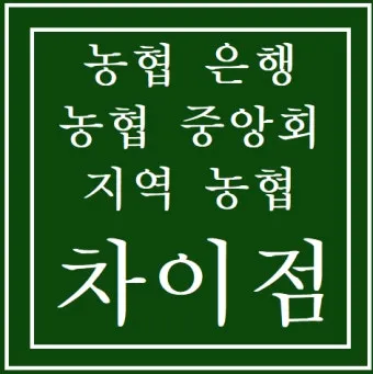 지역농협과 중앙농협 차이점 비교 정리자료_2