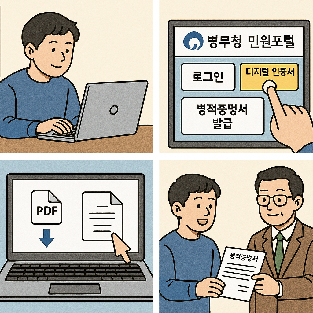병적증명서 인터넷 발급 방법