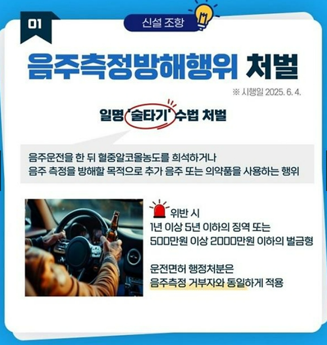 2025년 바뀌는 도로교통법 주요 변경 사항