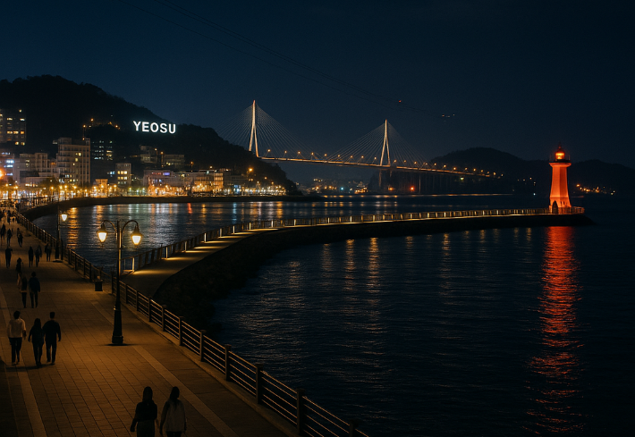 여수 밤바다 전경