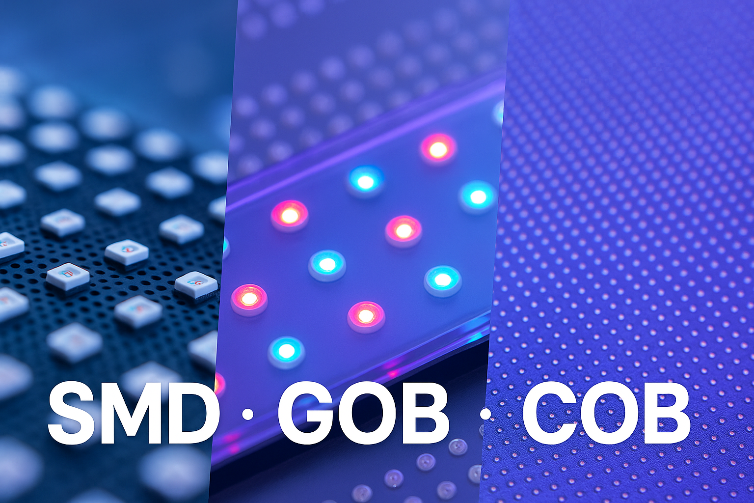 SMD &middot; GOB &middot; COB LED 정리