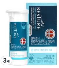 베스처 덴마크 프로바이오틱스 데일리, 60정, 3개