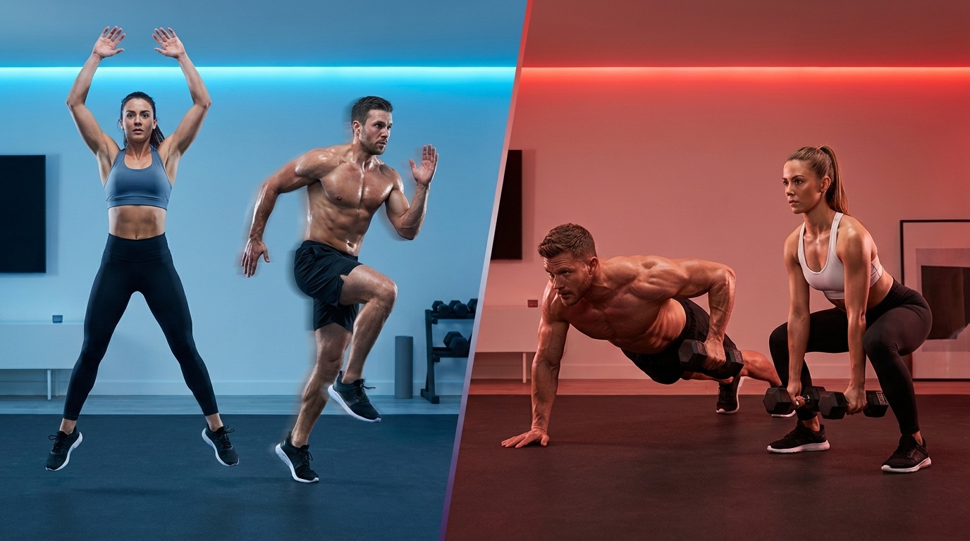 유산소 vs 근력운동 이미지