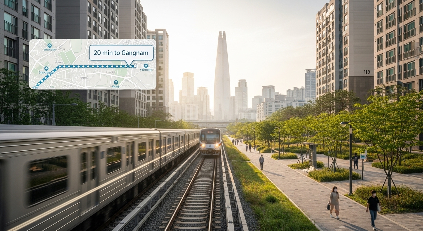 "강남 20분대! 압도적인 가성비 입지"