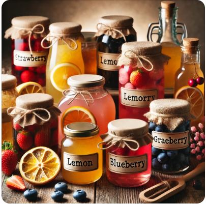 여러가지 수제청 사진