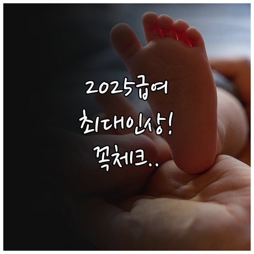 2025년 출산전후휴가 급여 상한액 ..