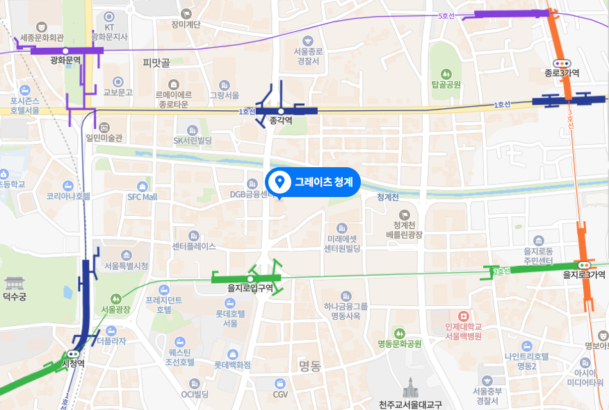 그레이츠 청계 위치