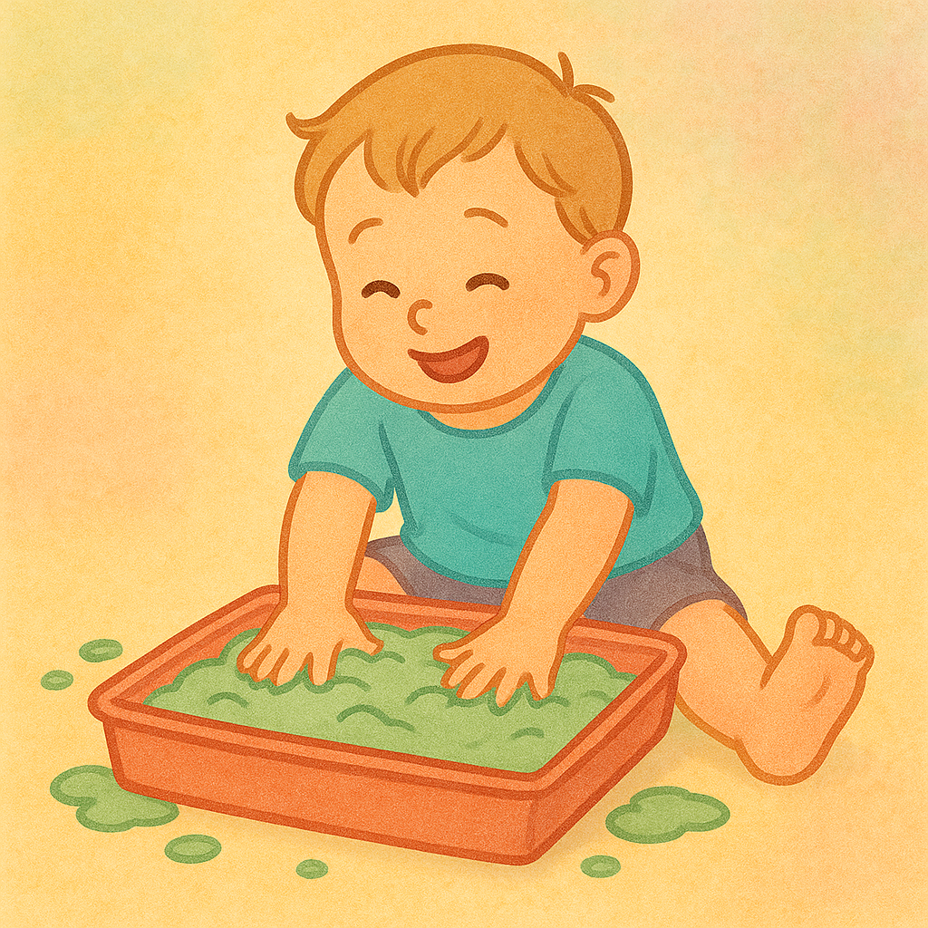 감각 놀이하는 어린이