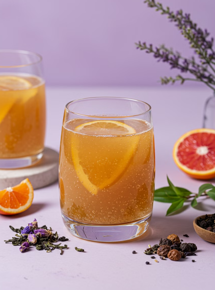 콤부차에 레몬 들어간 사진