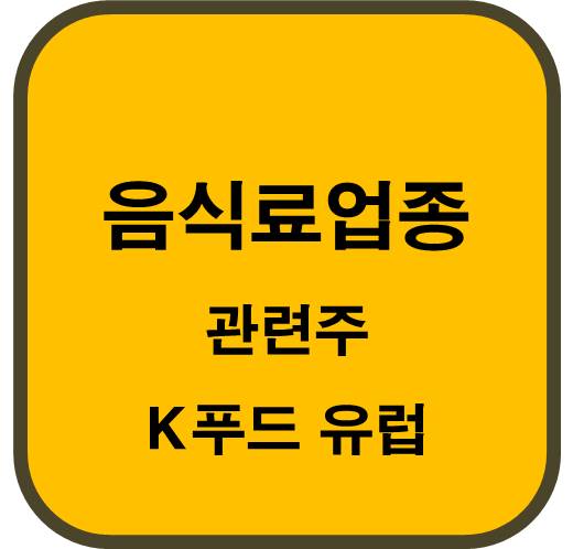 음식료업종-관련주-6종목-K푸드-유럽시장