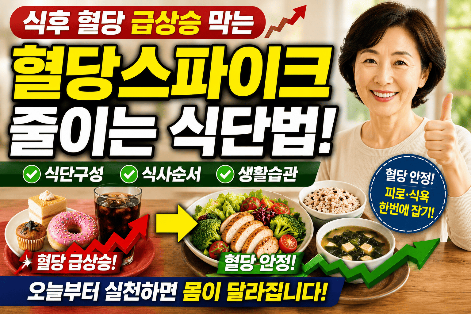 혈당스파이크 줄이는 식단구성법