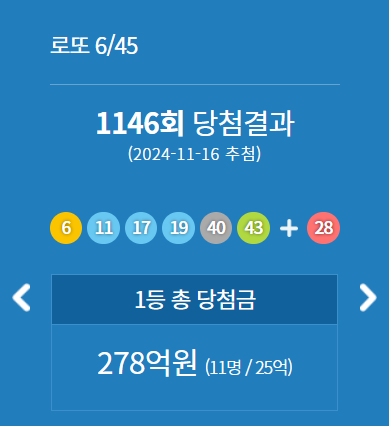 1등 당첨금 25억원