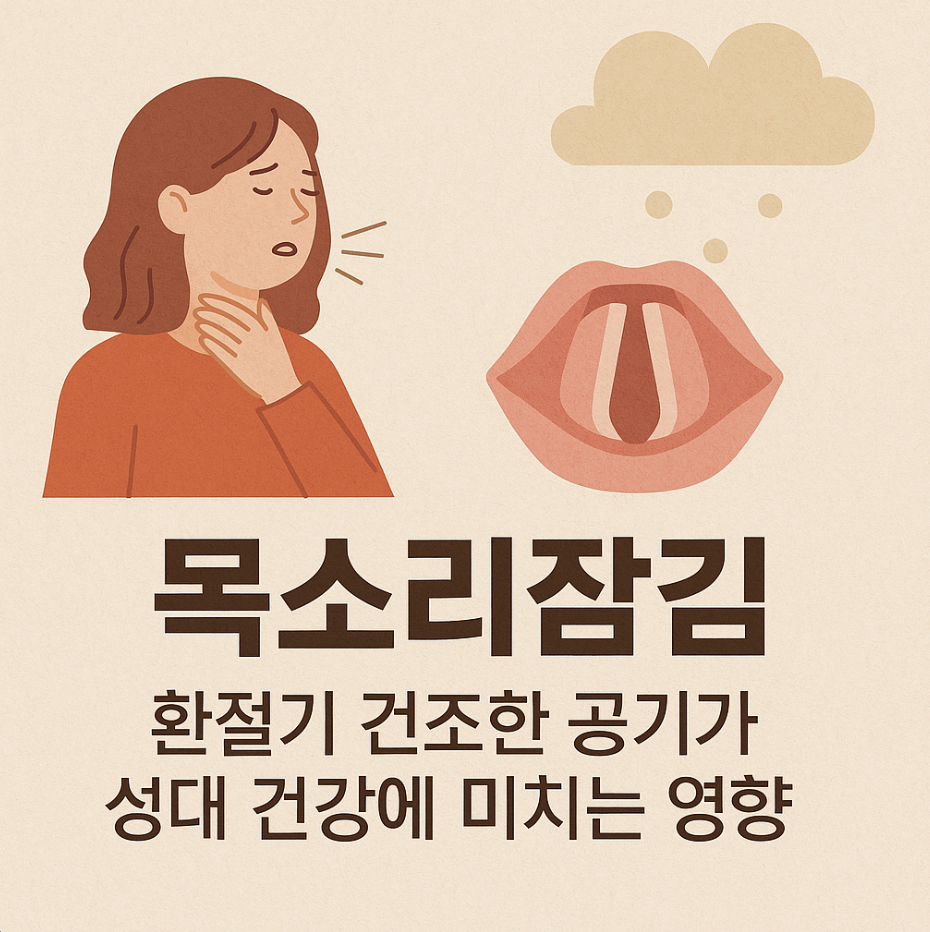 목소리잠김 환절기 건조한 공기가 성대 건강에 미치는 영향
