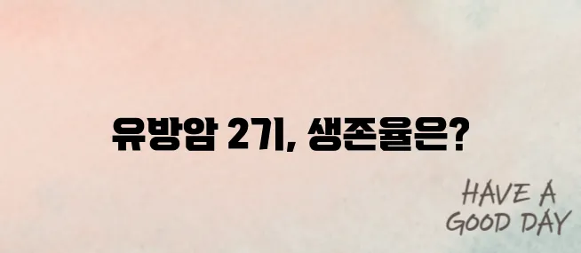 유방암 2기 생존율을 알고 예방하러가기