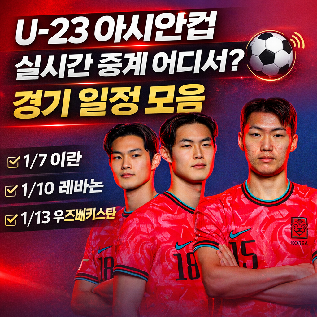 U‑23 이민성 감독 아시안컵 경기 일정 중계 대표팀 명단 완벽 정리