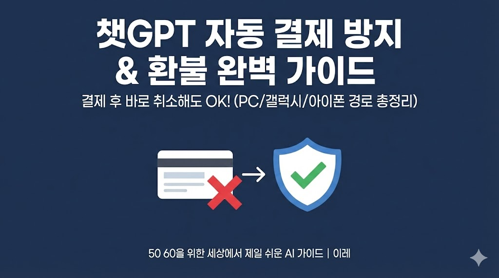 쳇지피티 자동갱신방지와환불요청방법