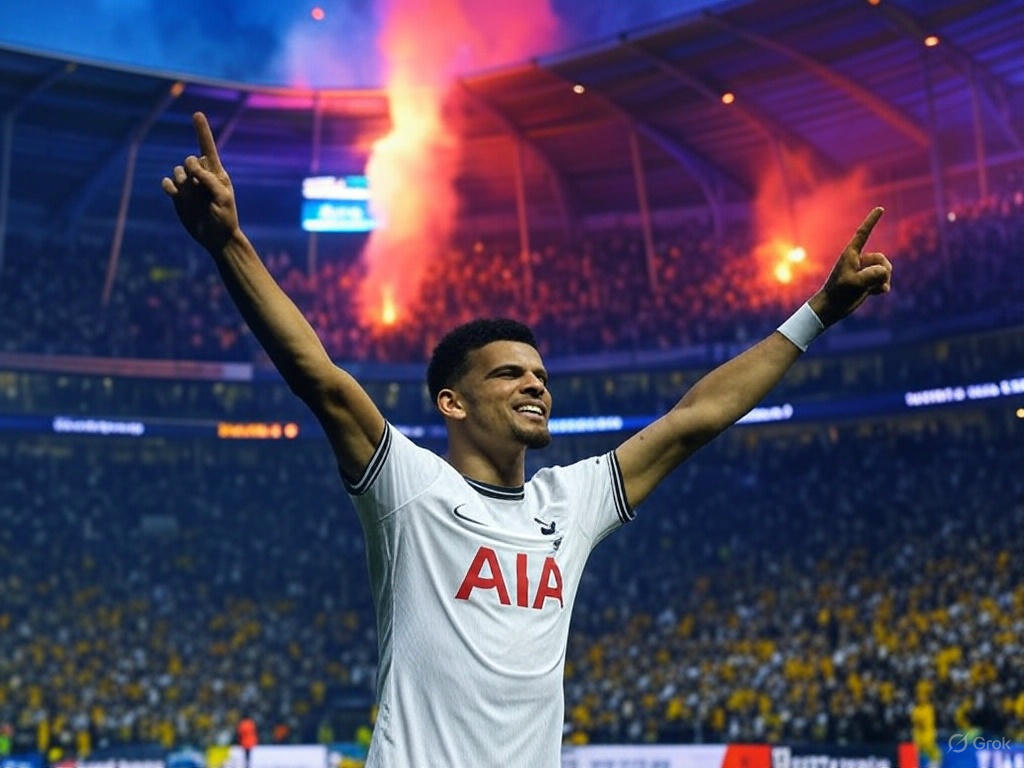 "토트넘 솔란케 4강 골 하이라이트 2025"