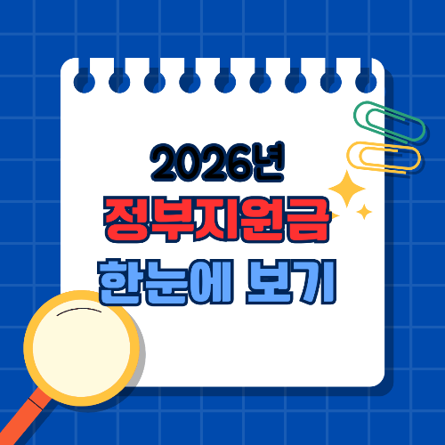 2026년 정부지원금 총정리