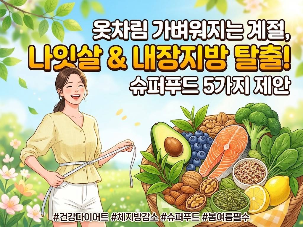 옷차림이 가벼워지는 시기, 나잇살과 내장지방 줄이는 슈퍼푸드 제안