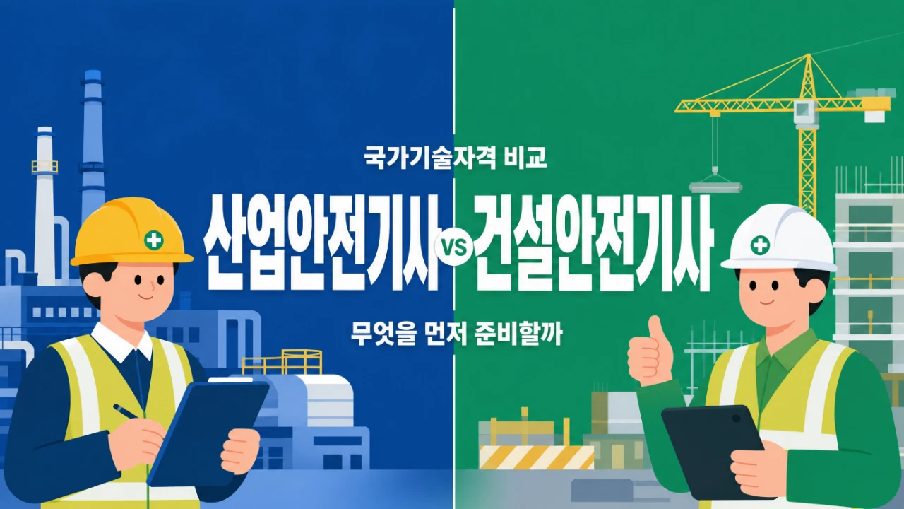 산업안전기사와 건설안전기사 차이와 먼저 준비할 자격증 비교