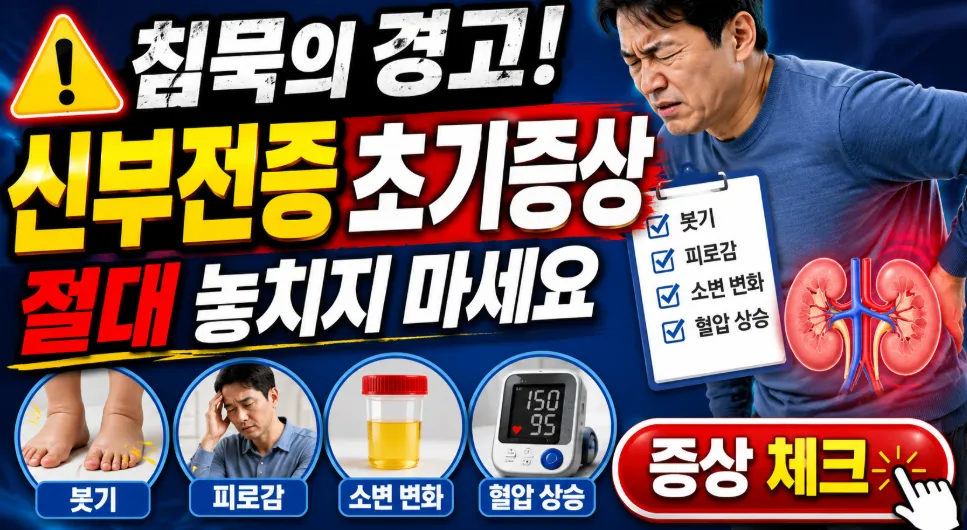 몸이 보내는 침묵의 경고, 신부전증 초기증상 절대 놓치지 마세요