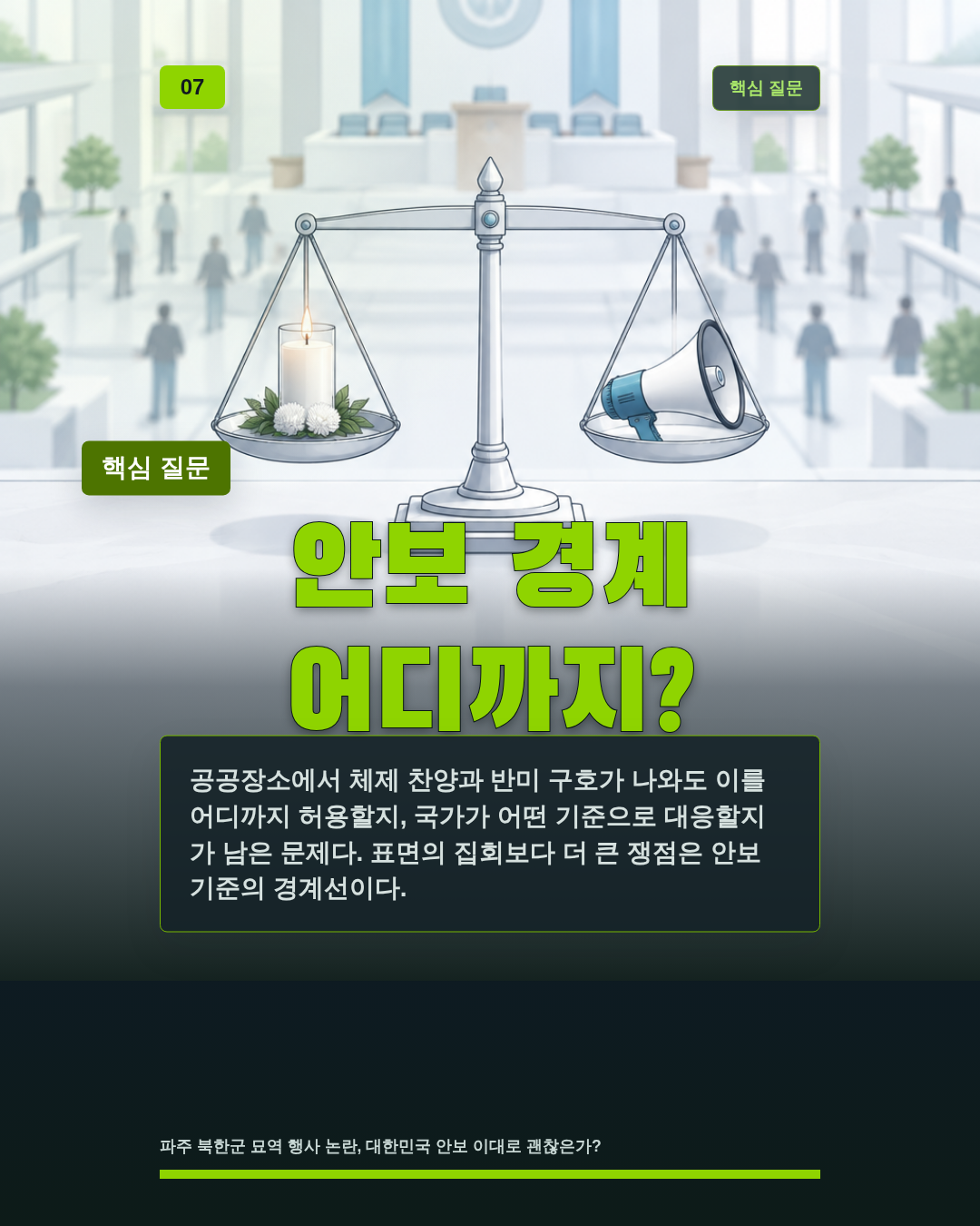 안보 경계 어디까지?