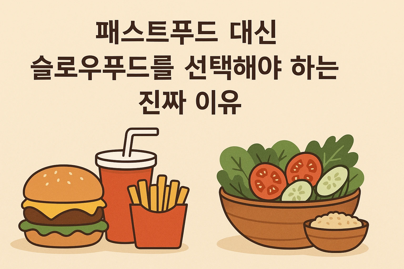 🍔 패스트푸드 대신 슬로우푸드를 선택해야 하는 진짜 이유