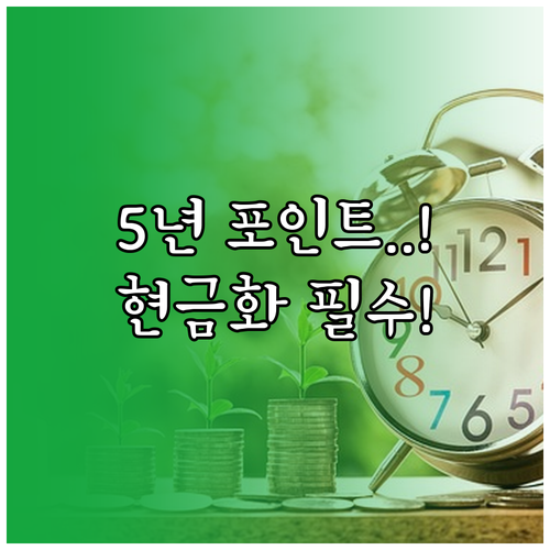 5년 소멸 시효 카드 포인트 현금화 ..