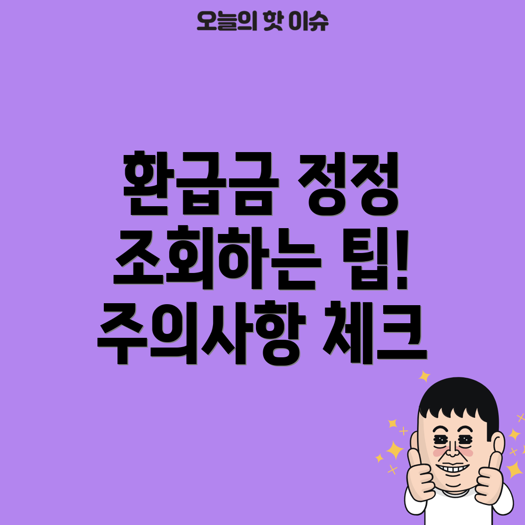 세금 환급금 정정 신고