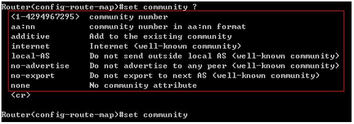 BGP community 속성