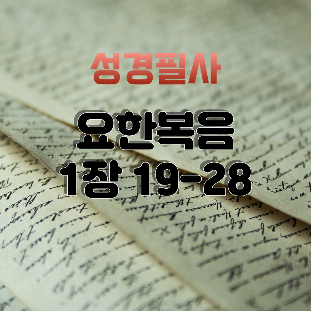 성경 필사 요한복음 1장 19-28절