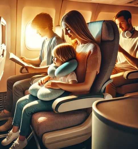 어린이와 함께하는 비행 이미지