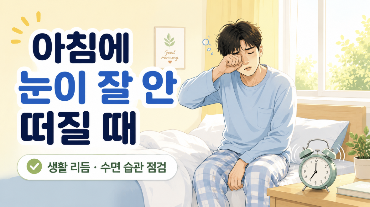아침에 눈이 잘 안 떠질 때
