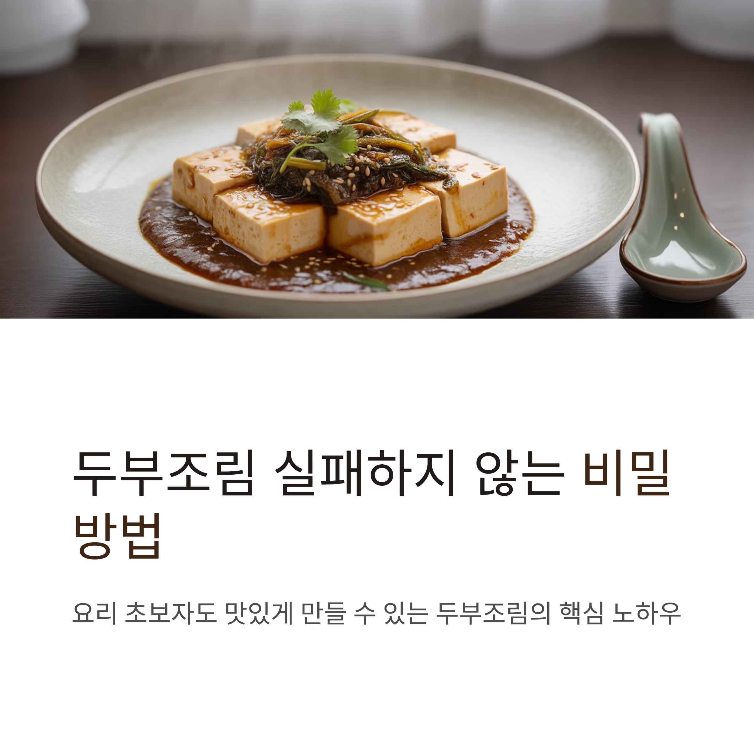 두부조림 물기 제거 이렇게 하면 맛이 제대로 배여요