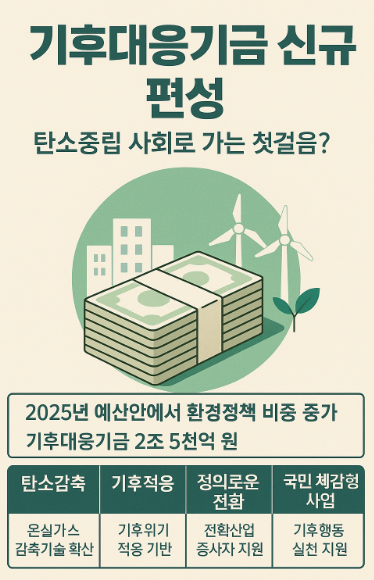 [5월 정책] 기후대응기금 신규 편성, 탄소중립 사회로 가는 첫걸음?