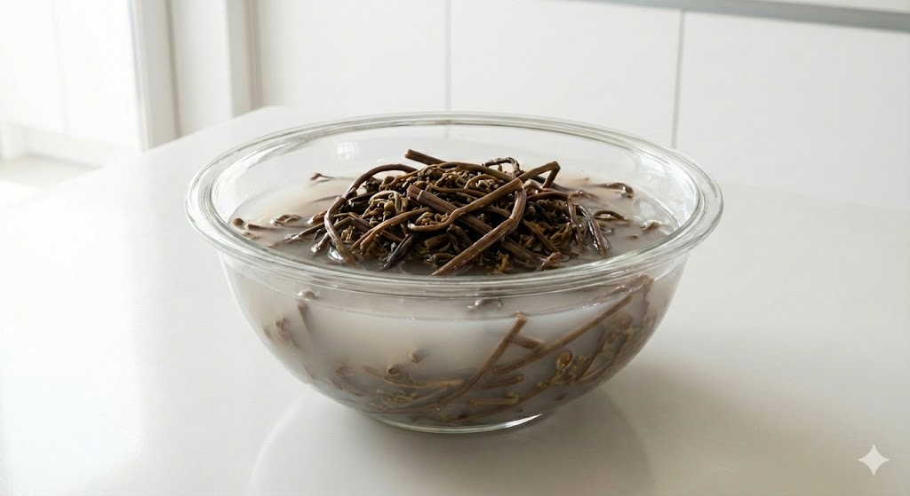 고사리의 수용성 독성을 완벽히 제거하고 비타민 파괴 없이 섬유질을 부드럽게 활성화하는 쌀뜨물 손질법 및 빈혈 예방