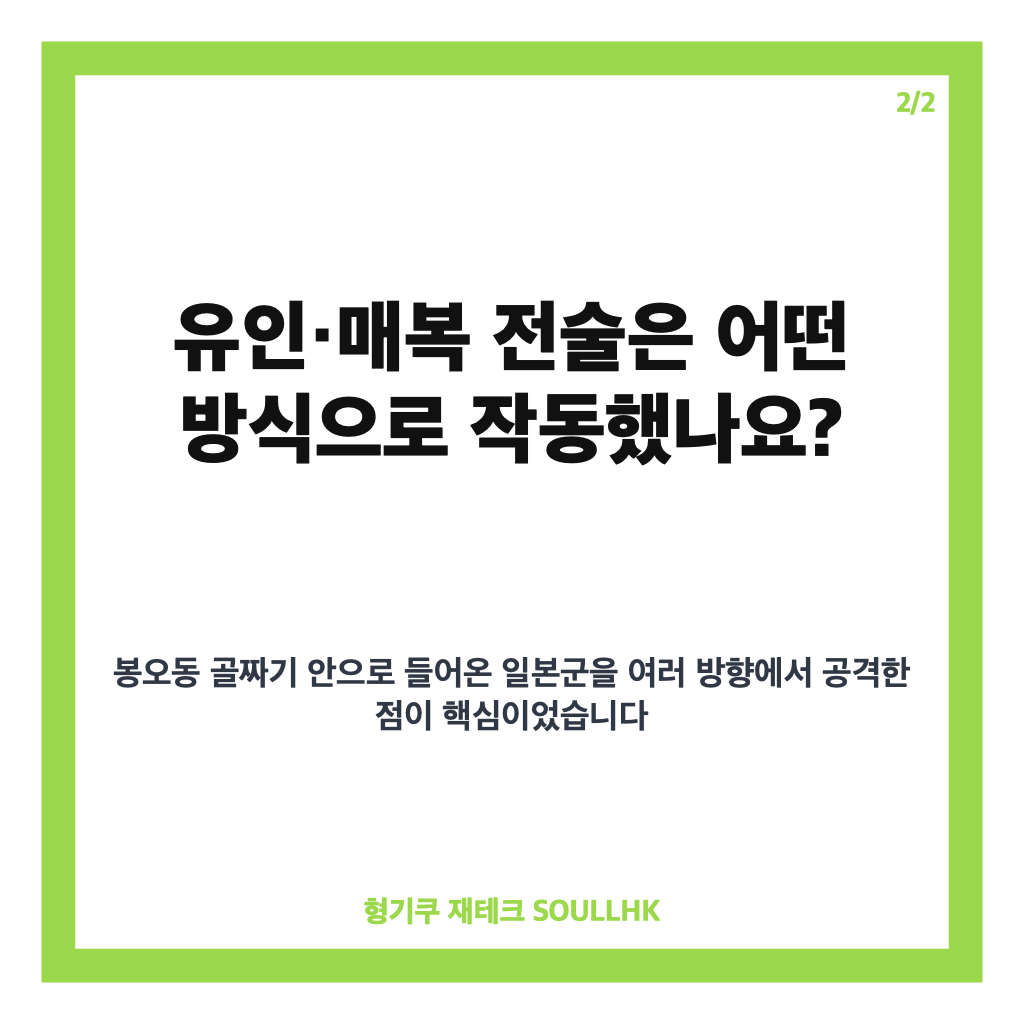 봉오동 전투, 독립군의 유인&middot;매복 전술로 이끈 1920년 승리 이야기 카드뉴스 3