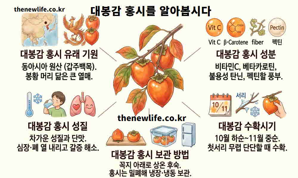 대봉감 홍시 효능 기본정보