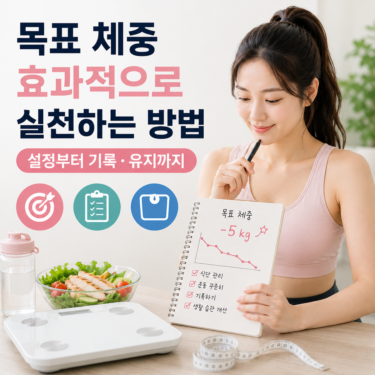 목표 체중 효과적으로 실천하는 방법