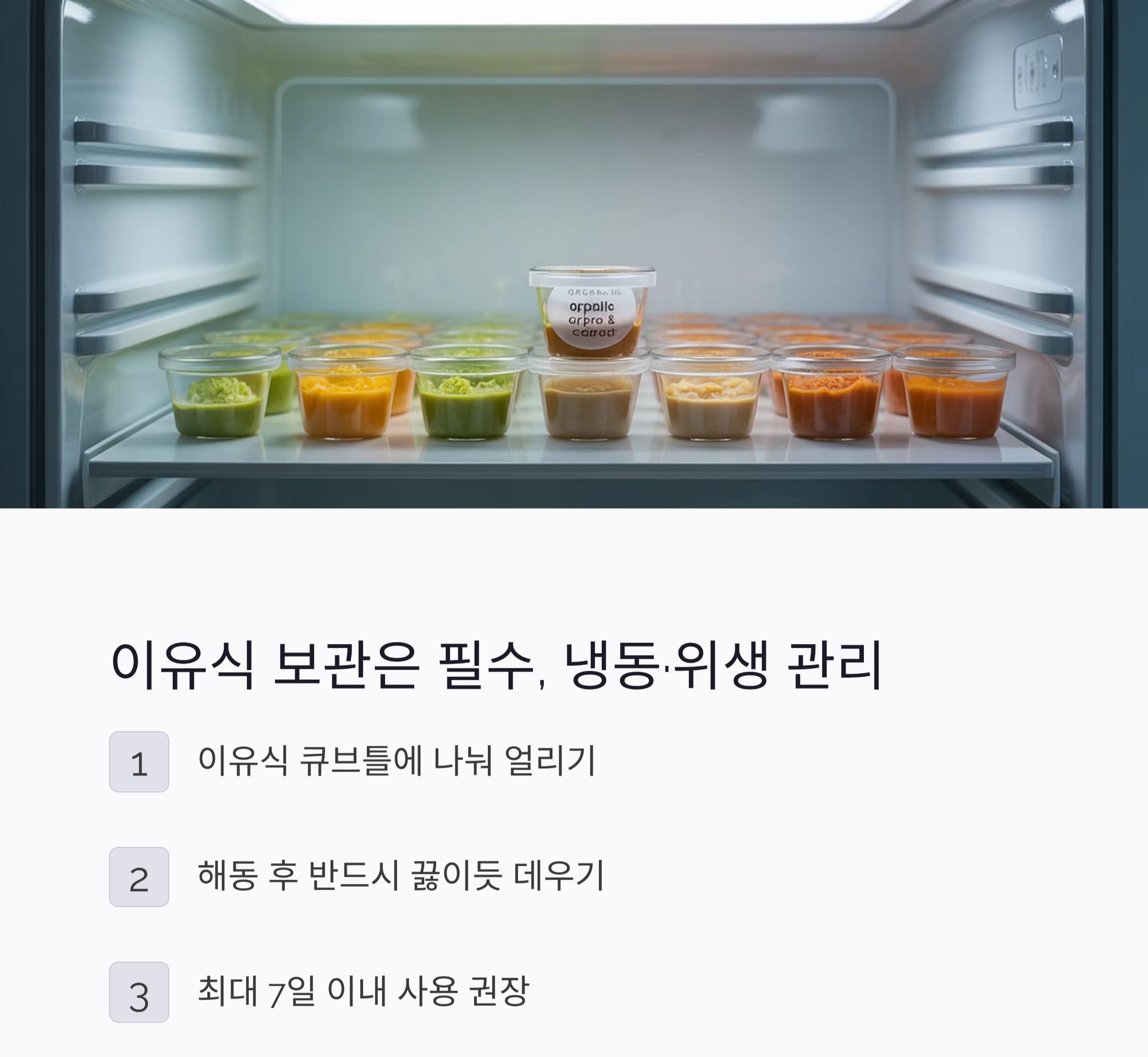 여름 갓난아기 이유식, 시원하고 건강하게 시작해요