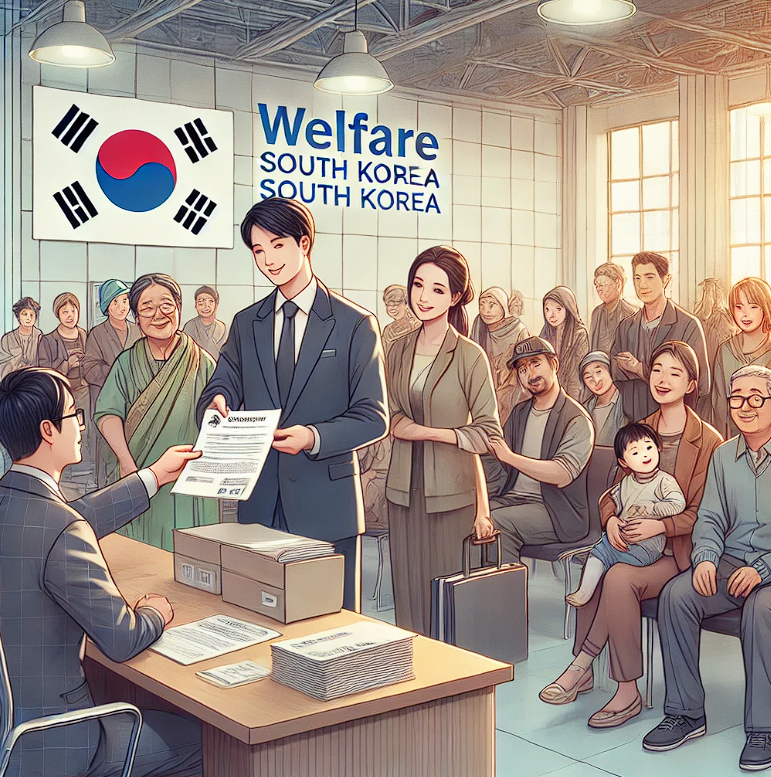 외국인이 한국에서 민생지원금을 받는 이미지